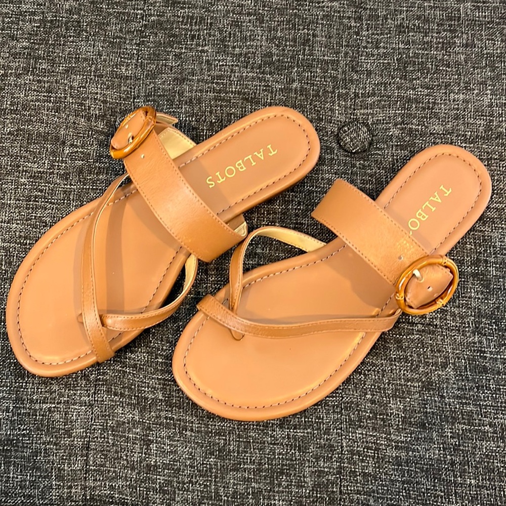 Talbots. 6. Gently worn brown sandals.